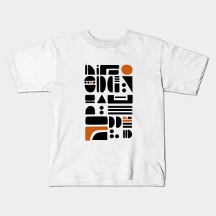 Geometric Mid Century Composition Kids T-Shirt